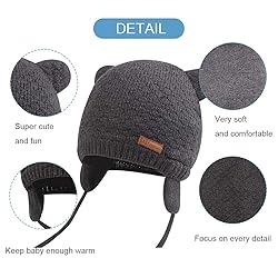 BAVST Baby Beanie Hat for Winter with Earfalp Cute