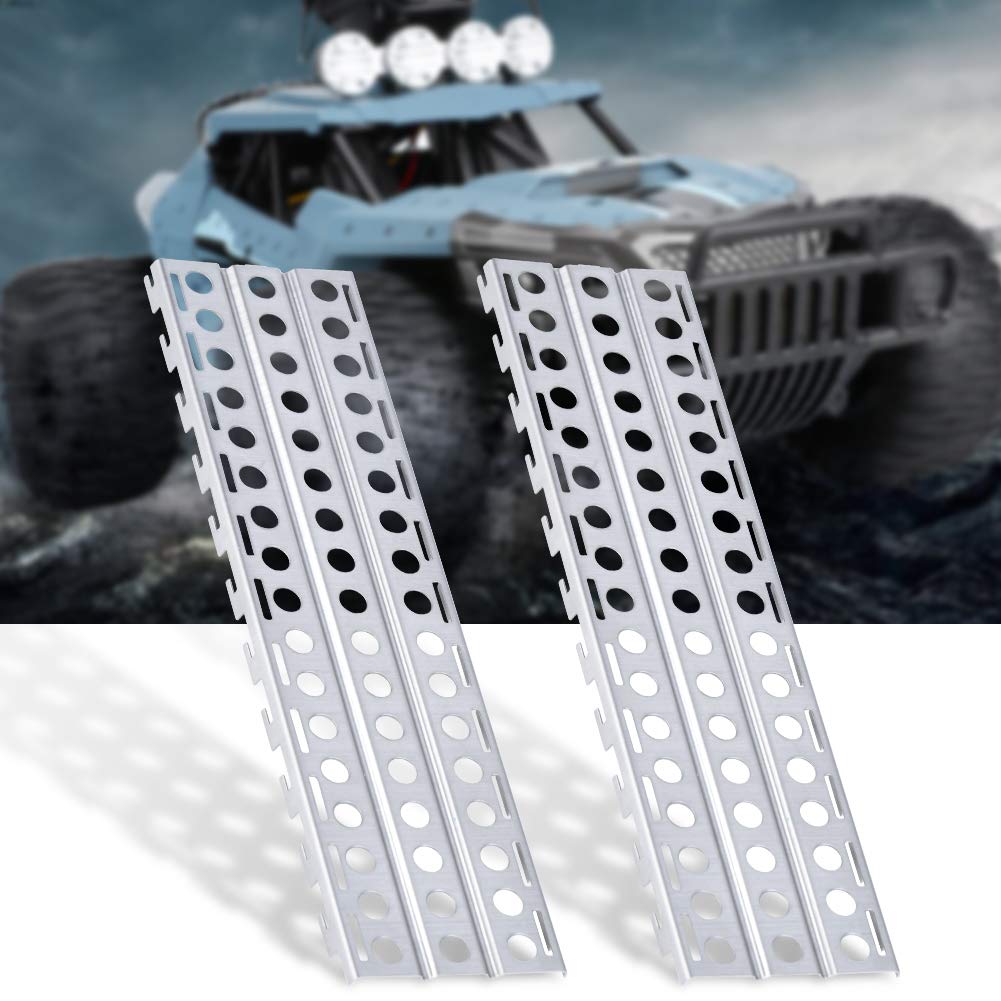 RC Car Decoration Metal 2 Pcs RC Sand Ladder, Eco-friendly Silver RC Car Sand Ladder, for 1/10 RC Car Crawler 1/8 RC Car Crawler