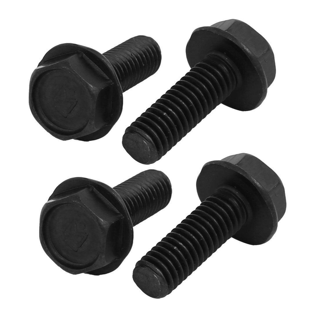 Sourcingmap 4 Pcs Metallic M6x17mm Left Hand Thread Screw Black for Cutting Machine