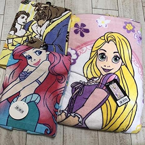Amazon Co Jp ディズニー プリンセス タオルセット ラプンツェル 美女と野獣 アリエル ホビー