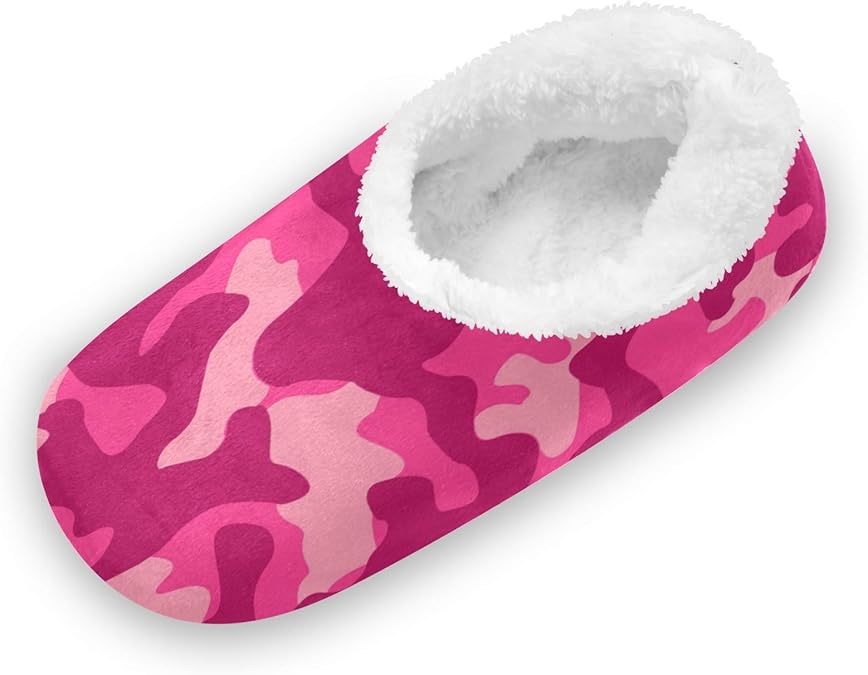 AUUXVA CCDMJ Pink Camouflage Camo House Slippers Women Men
