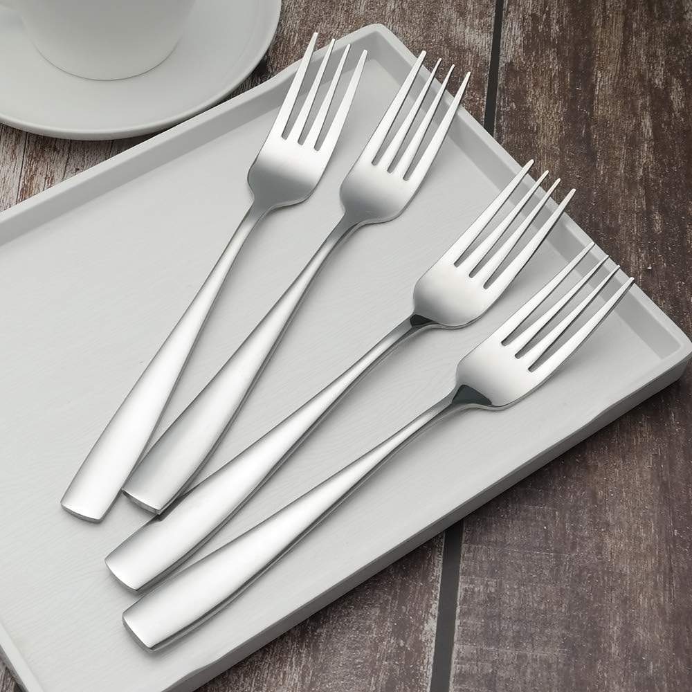 Asking 12-Piece Dinner Forks, Stainless Steel Table Fork, Polishing Finish, Silver - Image 4