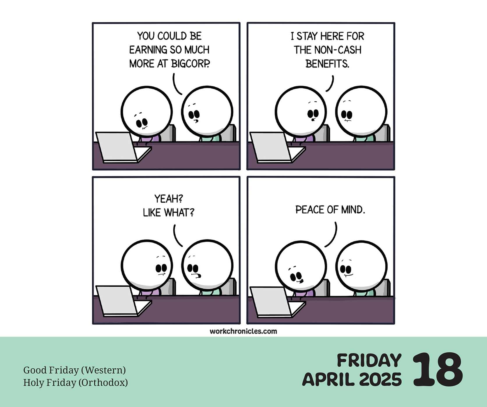 Work Chronicles 2025 Day-to-Day Calendar