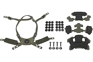 Helmet Chin Strap with Dial Suspension System, Memory Foam Pad, Compatible with Fast MICH Wendy Helmet, Made of Nylon Sponge,