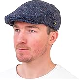 Biddy Murphy Donegal Tweed Newsboy Flat Cap for Men, 100% Irish Wool Hat, Robust and Non-Flimsy, Made in Ireland