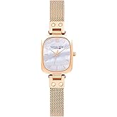 VICTORIA HYDE Dainty Women's Wrist Watch, Rectangle Watches for Women, Womens Watch with Stainless Steel Bracelet or Leather Band