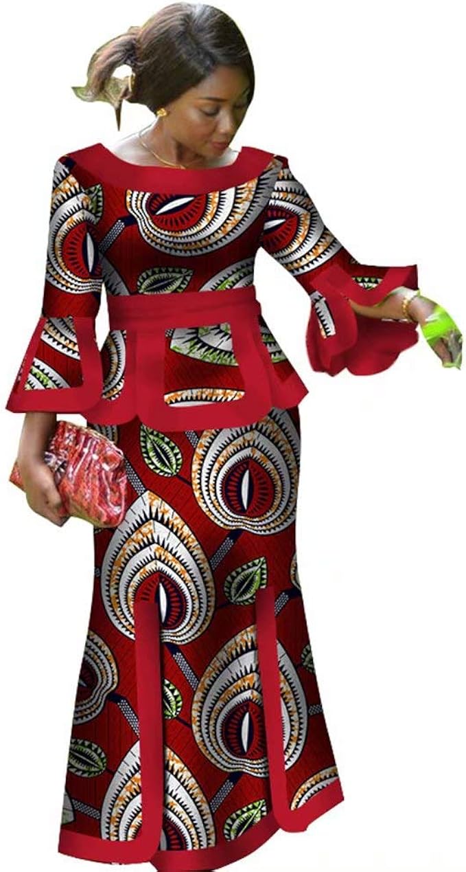 2 piece african print dress