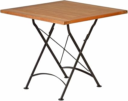Kai Wiechmann Klapptisch Bellevue Teak Holz Garten 80 X 80 Cm Klappbar Wetterfest Rostfrei Amazon De Garten