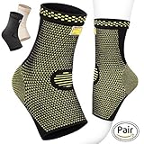 PURE SUPPORT Ankle Brace Sleeves with Best Compression Effective Foot Pain Relief from Heel Spurs & Plantar Fasciitis  One Pair Socks for Womens Men and Kids Comfortable Fit  Highly Breathable M