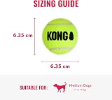 KONG Squeakair Balls Dog Toy Premium Squeak Tennis Balls 3 Pack Medium view 4