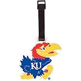Desert Cactus University of Kansas Luggage Tag – Official KU Jayhawks Travel ID Tag for Suitcases, Bags, and Carry-Ons (Design A)