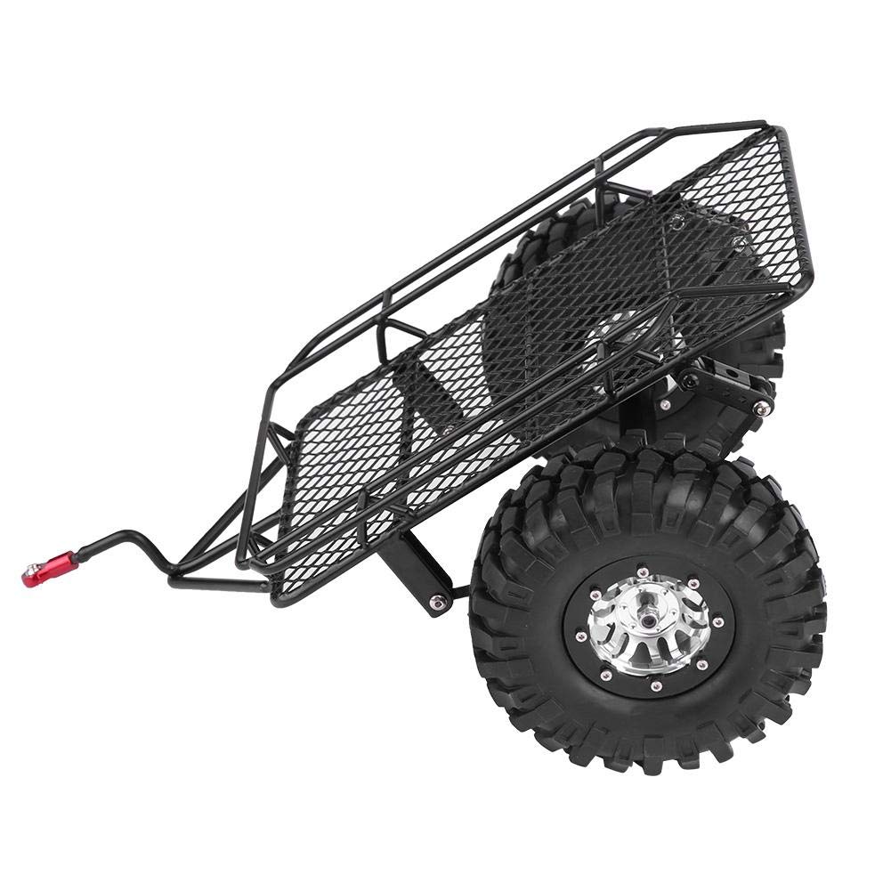 RC Tipping Trailer, Metal Trail Car Trailer Hopper DIY Modified Trailer Accessory for D90 / SCX10 1/10 Scale RC Crawler Car Model Car Accessories