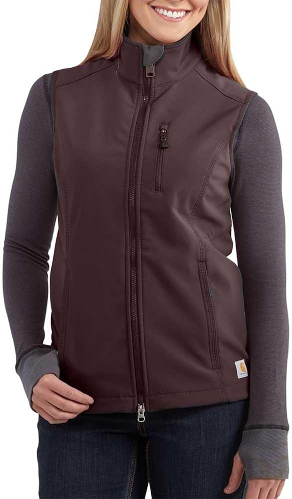 Carhartt Women's Denwood Softshell Vest, Deep Wine, XS