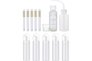 AUREVE Eyelash Cleanser Concentrate Set 100ml Lash Shampoo Concentrate, Eyelash Extension Shampoo for Salon and Home Use, Paraben & Sulfate & Oil Free Lash Foam Cleanser DIY Kit - Aloe