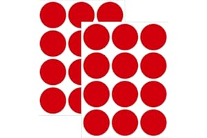 Yeachlaing 2" Round Large Colored Removable Stickers Labels - Red,Pack of 300