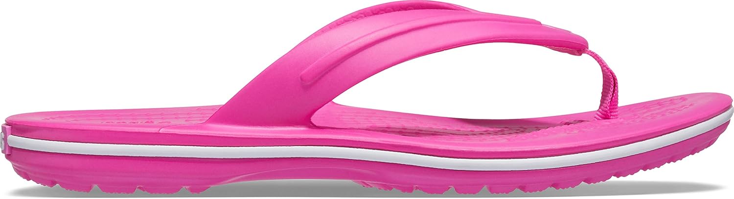  | Crocs Kids' Crocband Flip Flop | Slip On Water Shoes for Toddlers, Electric Pink, J3 US Little Kid | Sandals