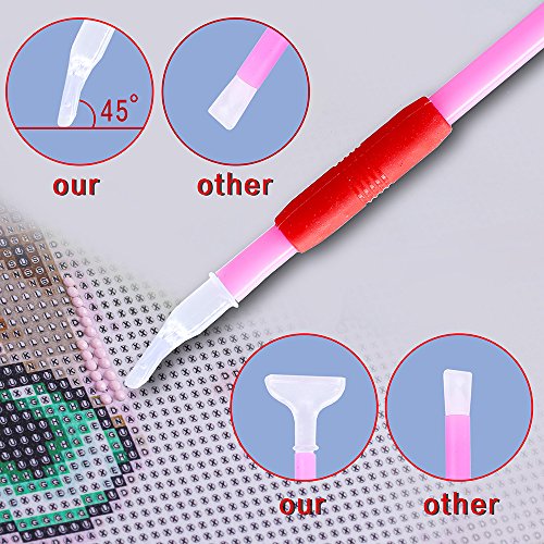 MACTING New Design LED Diamond Painting Pen Cross Stitch Tool Set 118 Pieces, Diamond Embroidery Storage Box Kit for DIY Art Craft