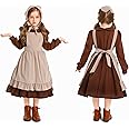 Aimeiar Pioneer Girl Costume Colonial Prairie Dress