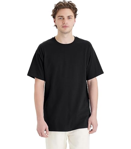 Hanes Mens Essential-T Tall T-Shirt, 2XLT, Charcoal Heather