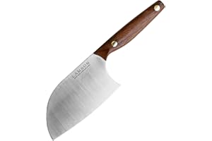 Lamson 56528 Brad Leone "Little B" 6" Chinese Santoku Cleaver, Walnut Handle