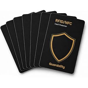 Guardality RFID Blocking Card, Ultra Slim RFID Blocking Sleeves, Helps Reduce Unwanted Contactless Scans, Privacy Protection