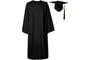 GraduatePro Matte Graduation Cap and Gown 2024 Set Bulk with Tassel for High School & College 12 Colors