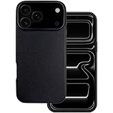 Docco Jette Handcrafted Premium Genuine Leather Case for iPhone 17 Pro,Compatible with MagSafe-Midnight