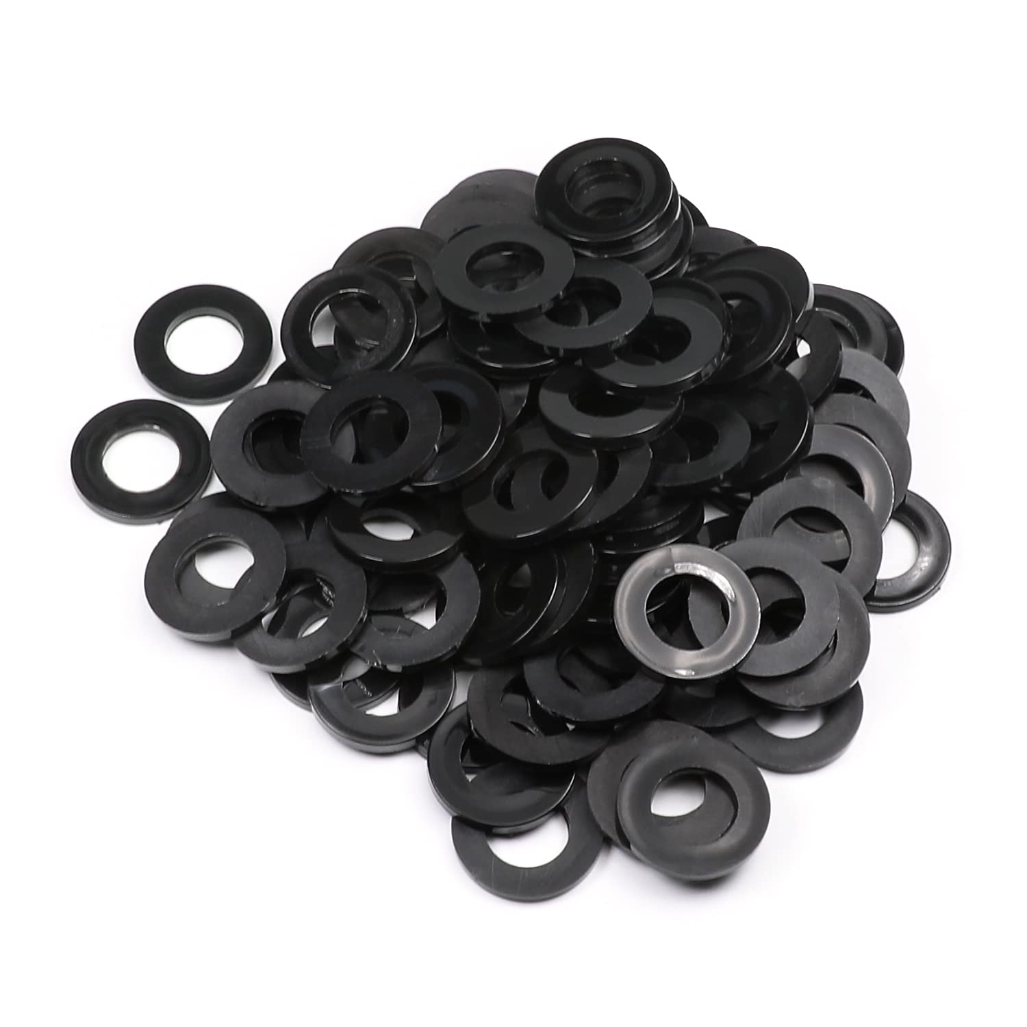 Othmro Nylon Round Washer Countersunk Spacer Thickness Gasket Ring Black 20mm ID 36mm OD 3mm Thickness 50pcs