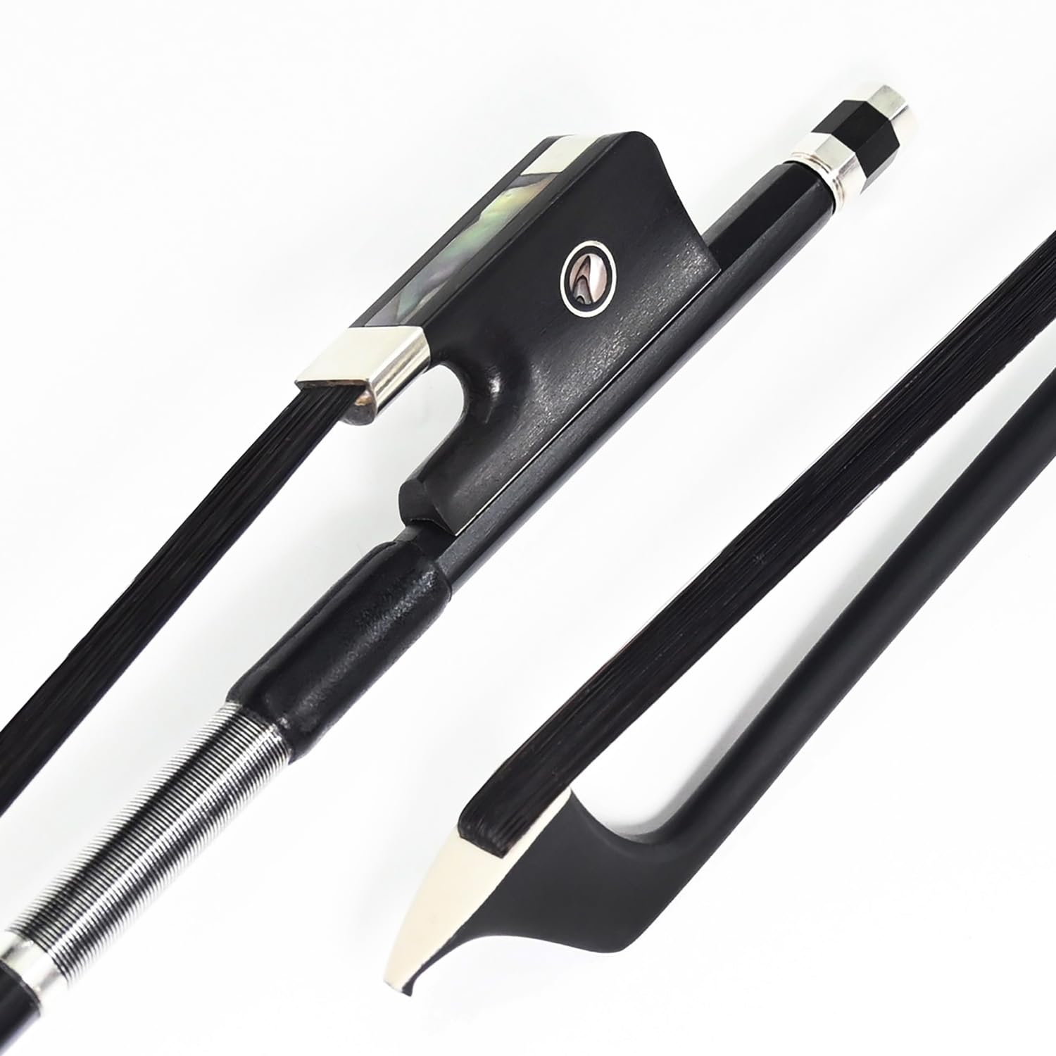 VINGOBOW Carbon Fiber Cello Bow Natural Black Horse Hair Advanced Level ebony Frog (3/4) 67cm