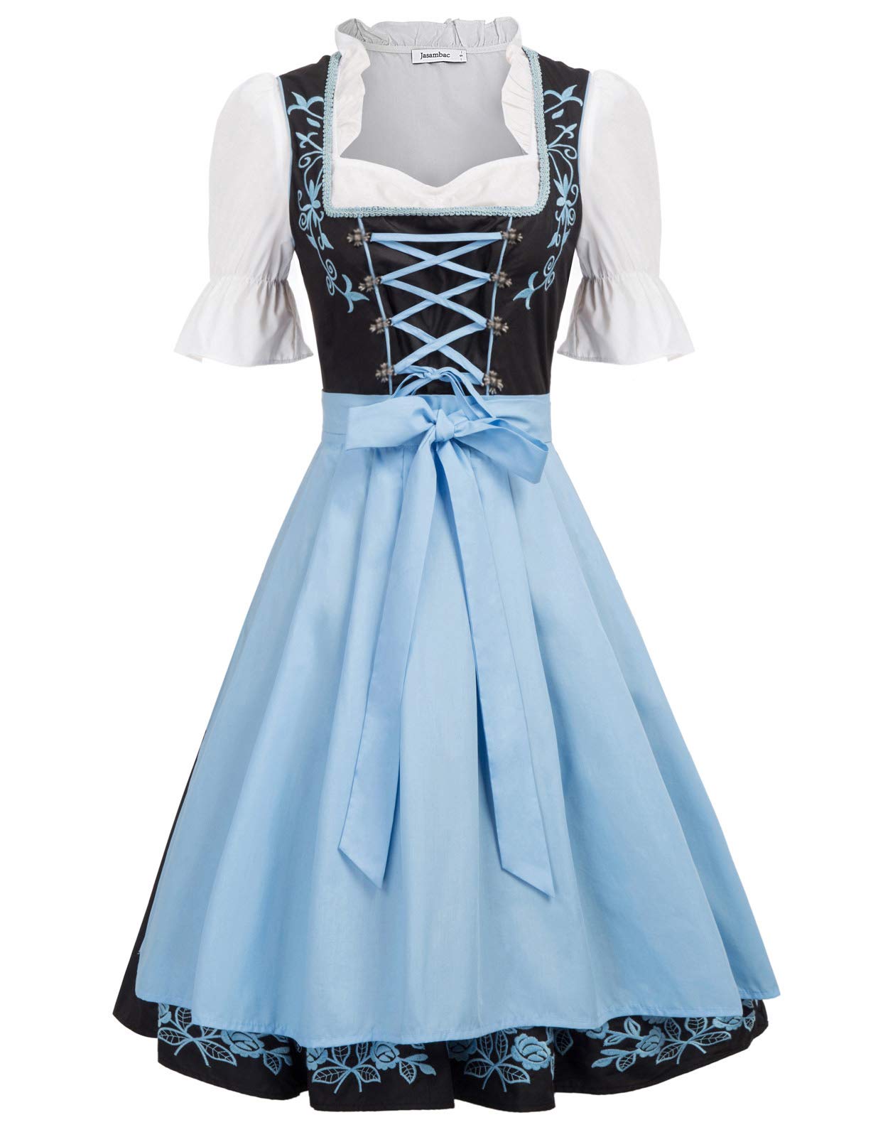 Photo 1 of JASAMBAC Women's German Dirndl Dress Costume for European Oktoberfest Halloween Size XL Color Black