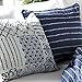 Lush Decor Monique 3 Piece Reversible Print Pattern Blue Quilt Set, King, 3 Count