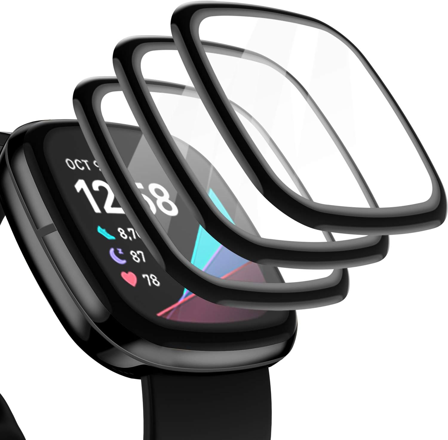 Youmaofa Screen Protector Compatible with Fitbit Versa 3/Fitbit Sense