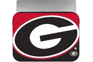 FOCO NCAA Official 15" Inch Colorblock Primary Logo Zipper Laptop Computer Sleeve Case Bag (Goergia Bulldogs)