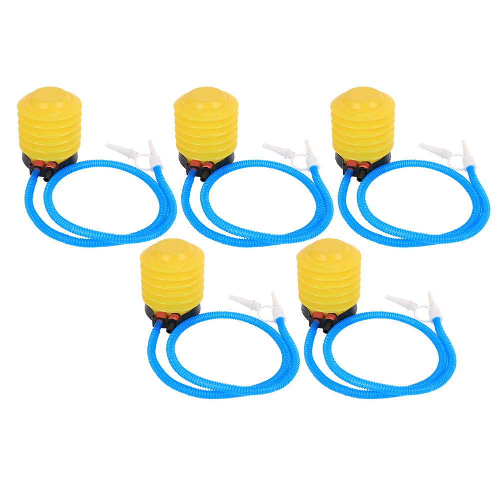 Pump Foot, 5PCS Yellow Plastic Foot Air Pump 4.5 Inch Plastic Wedding Festivals Balloon Yoga Ball Inflator