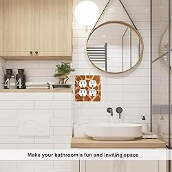 Pznen 2 Duplex Outlet Plates, Giraffe Wild Life