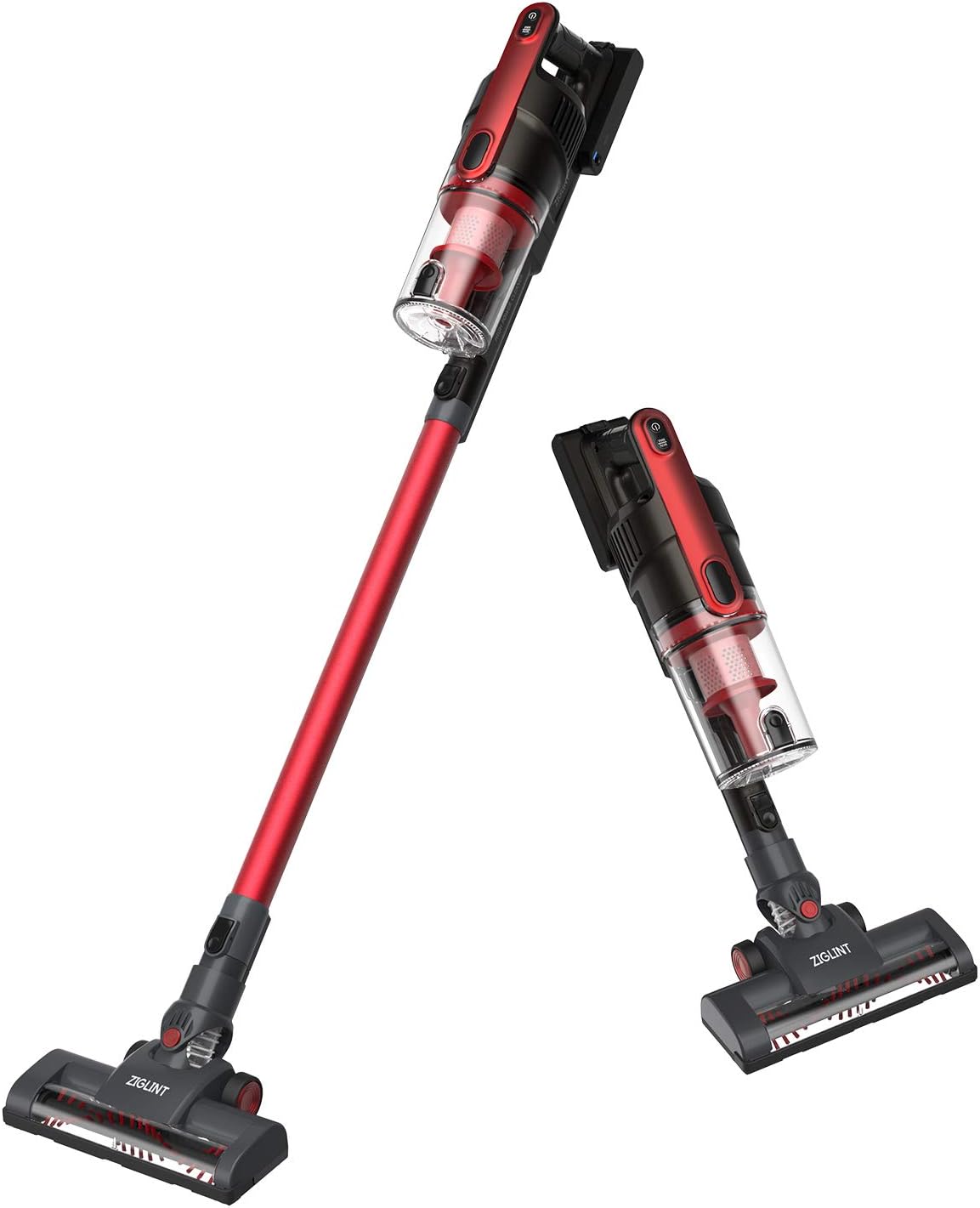 Lightweight Cordless Vacuum Cleaner, 1.2KG 8KPa Handheld Stick Vacuum for Pet Hair Carpet, 2-Speed Power Suction with Detachable Battery Up to 40 Minutes, 700ml Dust Cabin, 3 Extentions and Wall Mount