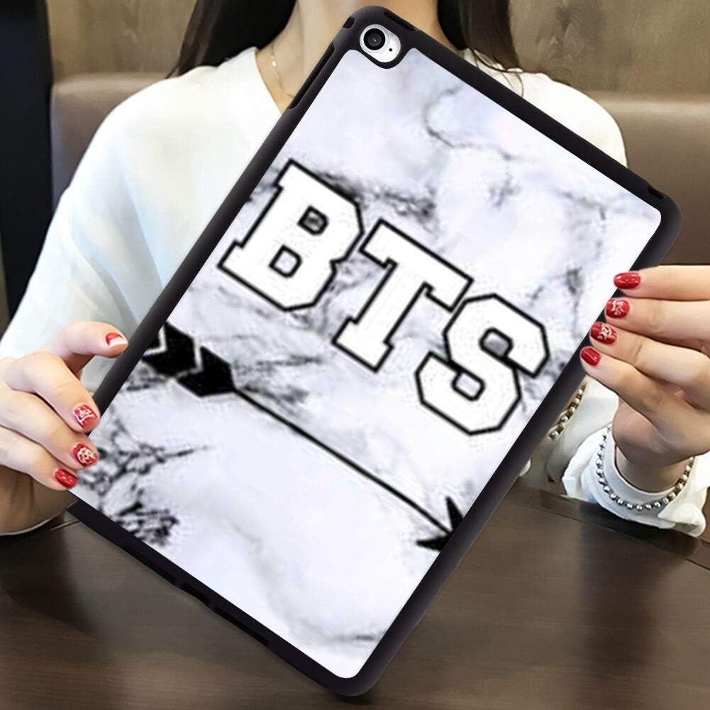 Case for iPad 6, Marble BTS Slim Fashion Simple TPU+PC Double Protection Durable Shockproof Back Cover for iPad 6
