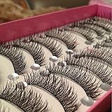Bhbuy Pro 10 Pairs Makeup Beauty False Eyelashes Eye Lashes Extension Long Thick Cross