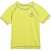 Quad Seven Toddler Boys Rash Guard Shirt - Short Sleeve Swim Shirt for Baby/Toddler Boys (Size: 2T-4T)