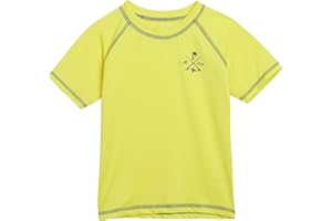 Quad Seven Toddler Boys Rash Guard Shirt - Short Sleeve Swim Shirt for Baby/Toddler Boys (Size: 2T-4T)