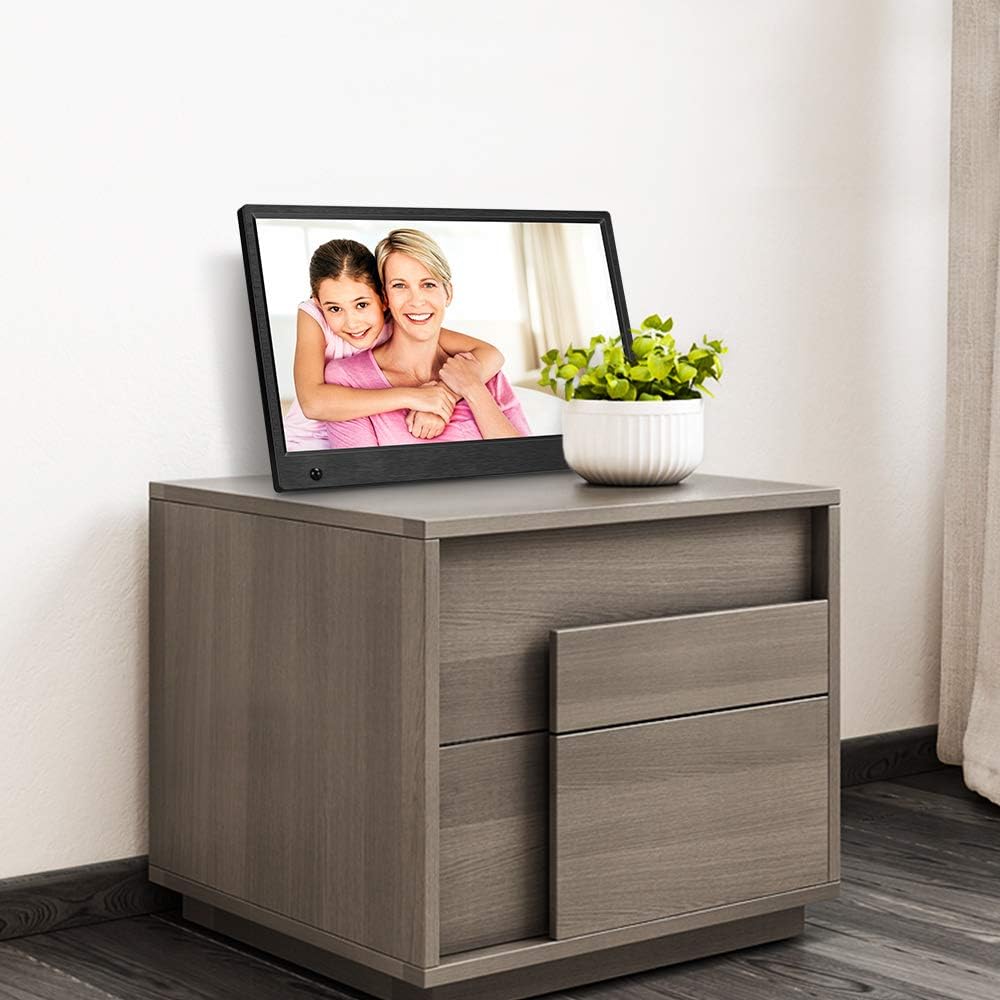 MRQ 14 Inch Full HD Digital Photo Frame Native 1080P High-Resolution IPS Screen, Digital Picture Frame with 180° Viewing Angle, Motion Sensor, Auto-Rotate, Display Photos Via SD, USB : Camera & Photo