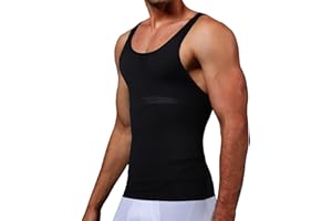 MISS MOLY Compression Shirts for Men Shapewear Vest Body Shaper Abs Abdomen Slim Tank Top Undershirt