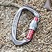 FerDIM Climbing Carabiner 25KN (5620 lbs) CE Certified Professional Heavy Duty Strong Caribeaners Clip for Rock Climbing Rappelling Swinging Tree Climbing Dog Leash D-Shaped Large Size