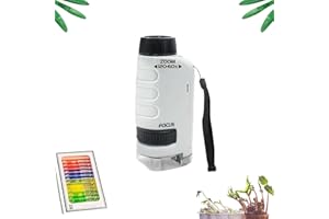 VIPUDA Minilabsters Miniscope Kids, Portable Microscope Kids Minilabsters,Minilabsters Pocket Microscope for Kids (White)