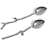 Twig Pewter Condiment Spoons, Set of 2