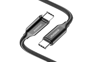 UNAMAK USB C to USB C Cable 6.6FT (60W 20V/3A) Compatible with iPad Pro 2020 2018, MacBook, MacBook Pro, Pixel, Samsung Galax