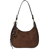 POAPRRD Slouchy Suede Bag Trendy Tote Bag Faux Suede Purses Retro Hobo Crossbody Shoulder Bags with Removable Strap