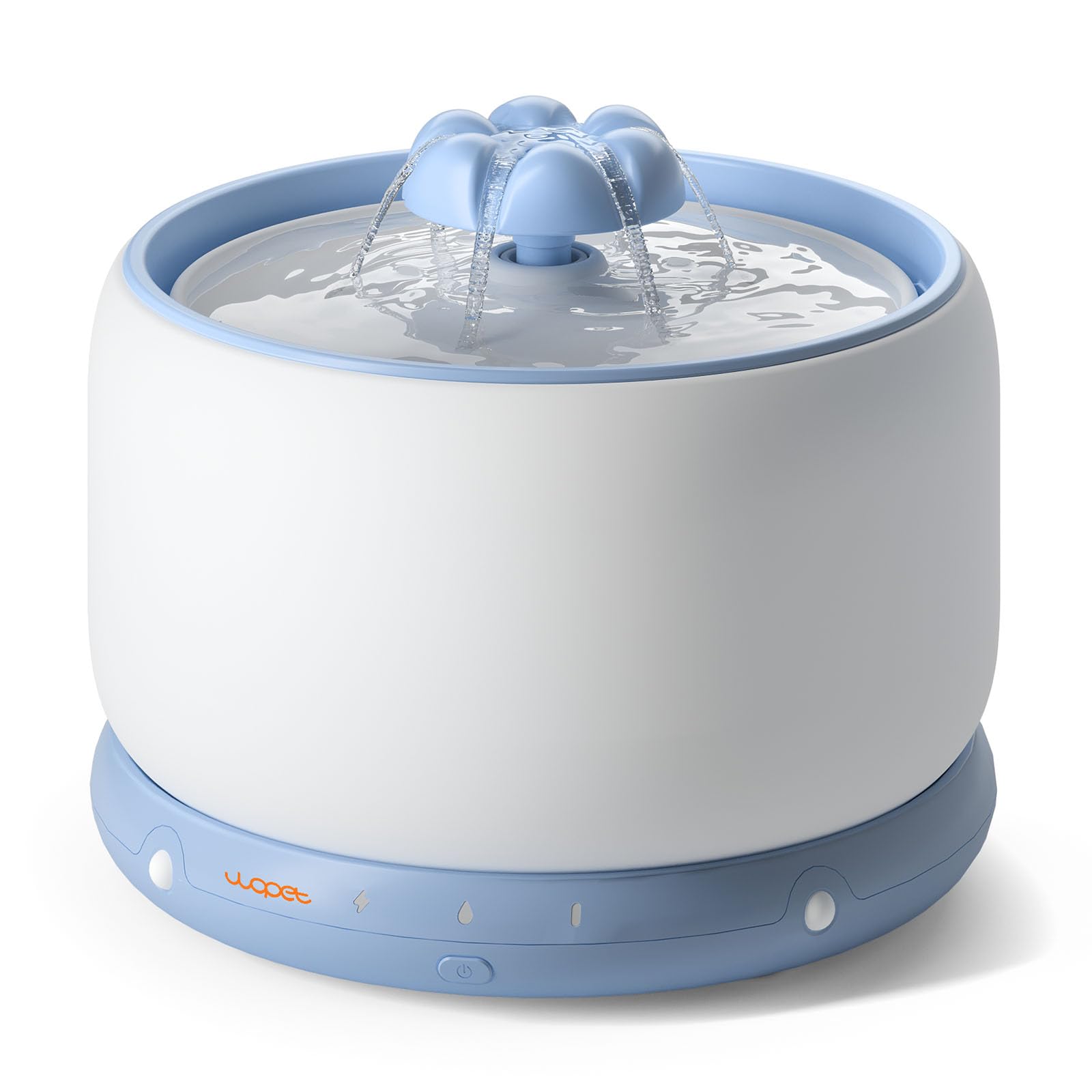 Photo 1 of WOPET Wireless Cat Water Fountain, 3L/101oz W03 Stylish Ceramic Pet Water Fountain, 5000 mAh Battery Operated Cat Water Dispenser for Cats & Dogs, Ultra-Quiet, Easy to Clean and Assemble White Blue