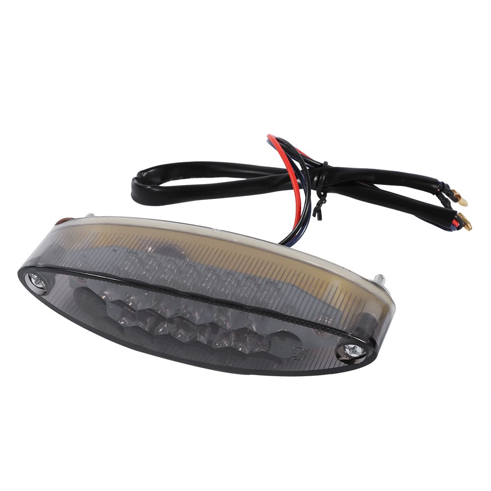 Keenso Universal Motorcycle Tail Light 12V Brake Light 28 LED Brake Light Smoked Brake Light Red LED Tail Light for Motorcycle Cruiser Bike ATV