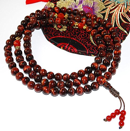 Red Tiger's Eye Mala Beads